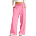 thumbnail image 6 of Girls High Waisted Pants Stretch Casual Pant with Pockets - Soft Comfortable Everyday Bottoms for School & Play, Elastic Waist, 6 of 6