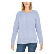 STYLE & COMPANY Womens Blue Heather Long Sleeve Blouse Petites Size: PL