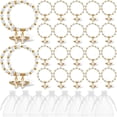 thumbnail image 2 of 60X Favor de Pulsera de de Ala de con Bolsas de Organza Favor de Bautismo AcríLico, 2 of 8