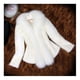 thumbnail image 2 of Chaqueta de estilo lujoso abrigo corto de felpa de piel sintética para invierno, 2 of 4