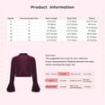 thumbnail image 5 of YONGHS Kids Girls Velvet Cardigan Bolero Open Front Long Sleeve Shrug Shawl Cover Up for Dress Dark Purple 16, 5 of 5