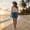Blue, variant on Womens Shorts 2036 JIANLAI Summer Straight Leg Wave Hem Short Jeans Casual Trendy Jort (XS-S) Blue