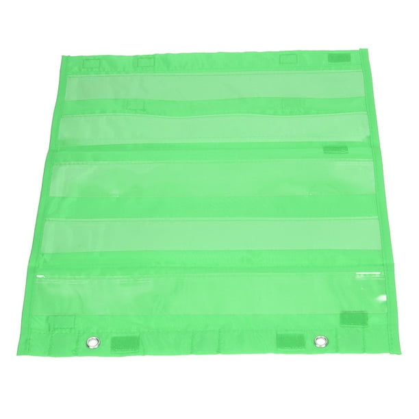 Clear Pocket Chart, Combination Use 5 Rows Single Use Classroom Pocket