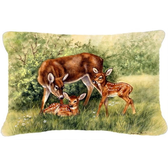 Carolines Treasures  Deer by Daphne Baxter Fabric Decorative Pillow