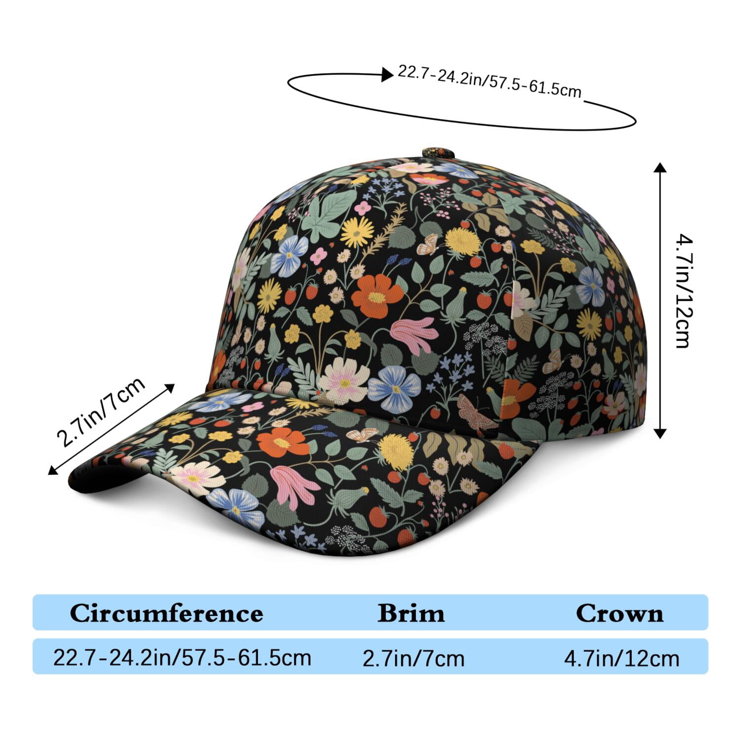 Frangipani daisy tulip (FDT) baseball hat watercolor flowers FDT Foxglove Daisy Tulip Shirt main image 3