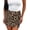 A Black Leopard, variant on Women's Casual Y2K Summer Mini Skorts, Mid-Waisted Front Split Pencil Bodycon Skirts with Shorts Liner