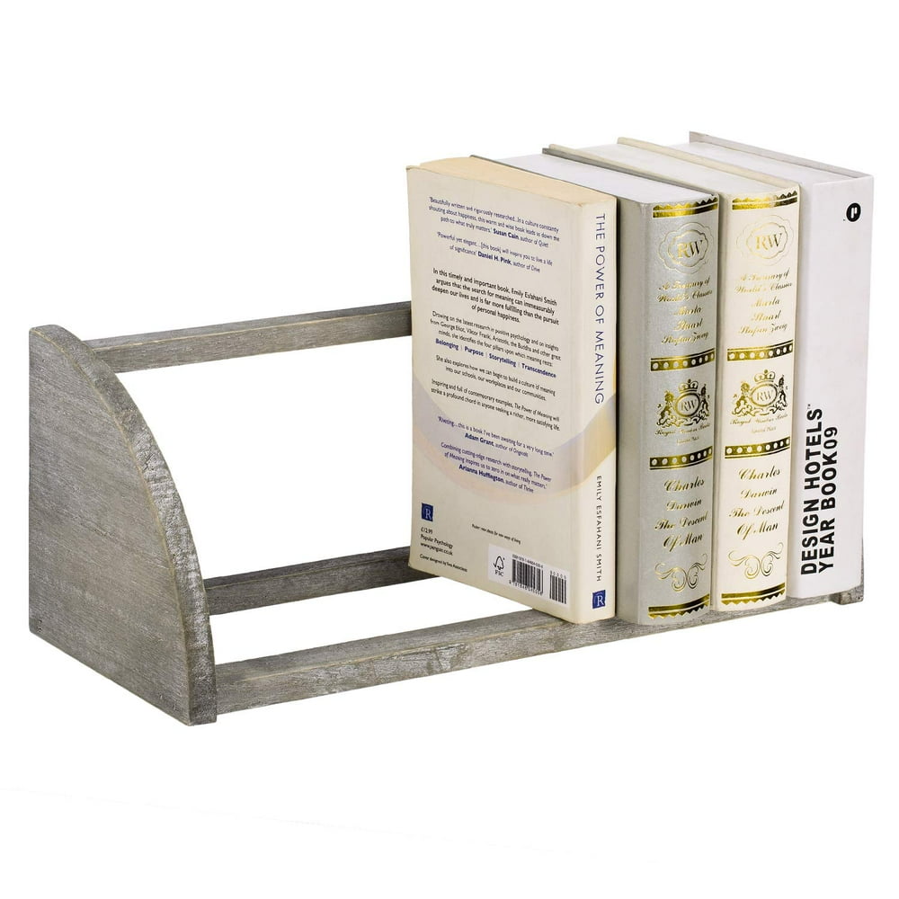 Book Shelf Desktop Bookcase Countertop Book Rack Natural Wood