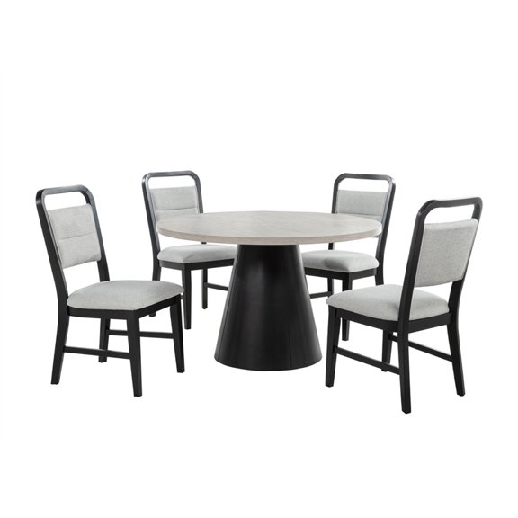Best Master Furniture Timaro 5-Piece Transitional Modern Round Dining Set