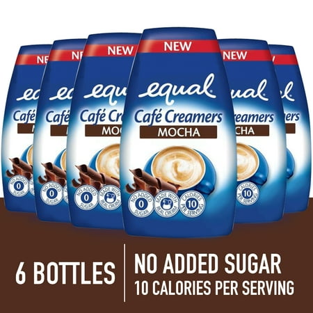 (6 Pack) Equal Cafe Creamers Mocha, Low-Calorie Coffee Creamer, 1.62 Fl (Best Coffee Creamer For Diabetics)