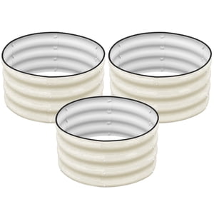 NUGRIART 3-Pack Galvanized Steel Raised Garden Beds, 2x2 Feet