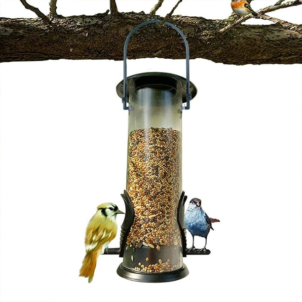 Mangeoire à oiseaux écologique pour jardin, mangeoire à oiseaux  anti-écureuil suspendue à l'extérieur, décoration d'artisanat en plastique,  appareil