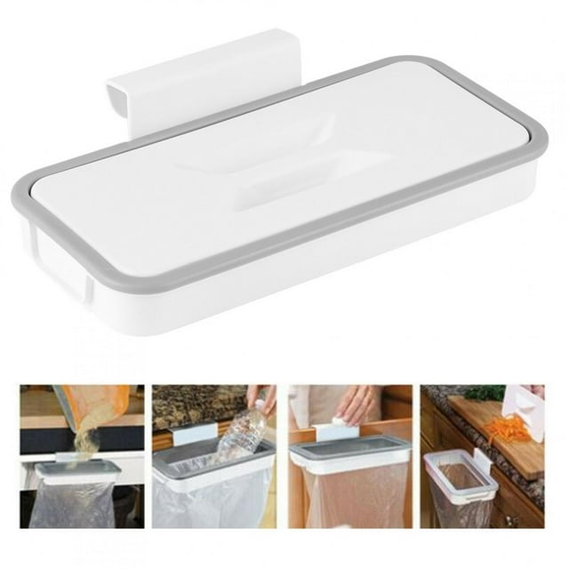 Soporte de Bolsa de Basura Blanca Duradera, Estante de Bolsas de Basura de Material de Alta, Para Cocina