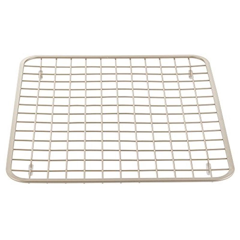 InterDesign Gia Kitchen Sink Protector Grid Mat Regular, Satin