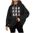 thumbnail image 2 of Maplenight Halloween Sweatshirt Hoodies for Women Ghost Reading Books Graphic Long Sleeve Hooded Womens Tops with Pocket, 2 of 4