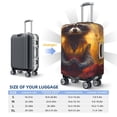 thumbnail image 4 of Yiaed Sunset Flower Meditating Raccoon Print Travel Luggage Cover Suitcase Protector Fits 18-32 Inch Luggage Wheel Covers Patterned Elastic Luggage Anti-scratch（No luggage）-Small, 4 of 5