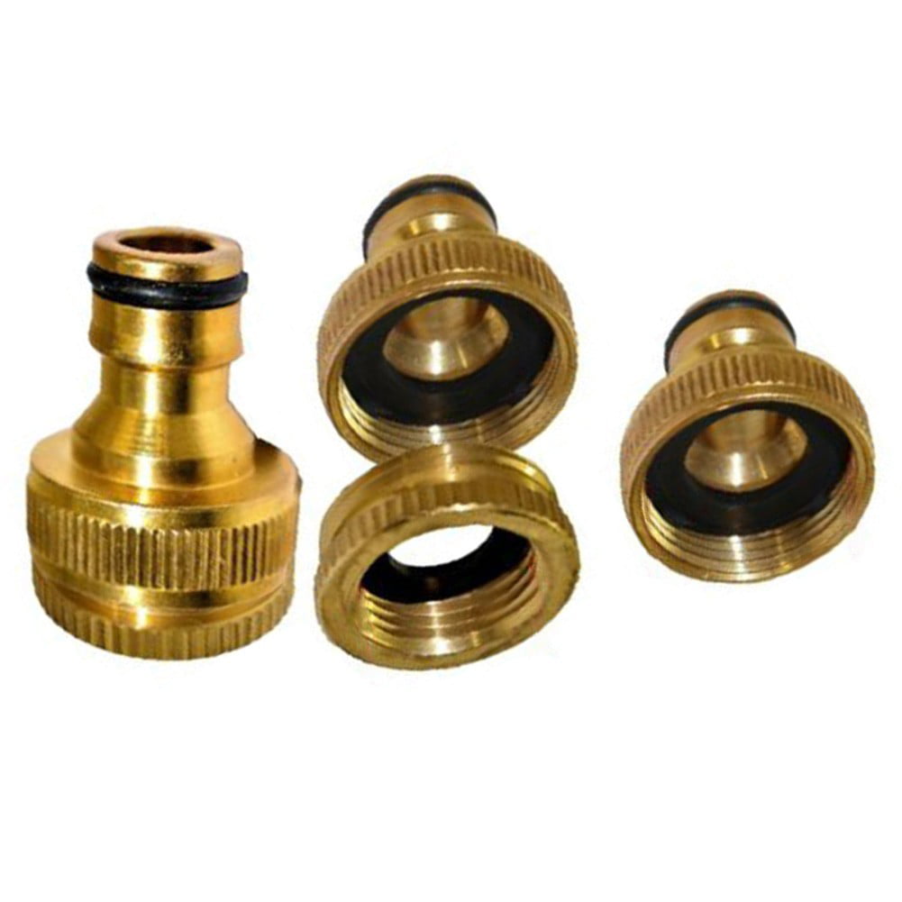 Brass Hose Tap Connector 3/4" threaded garden water Pipe Quick Adaptor Fitting 