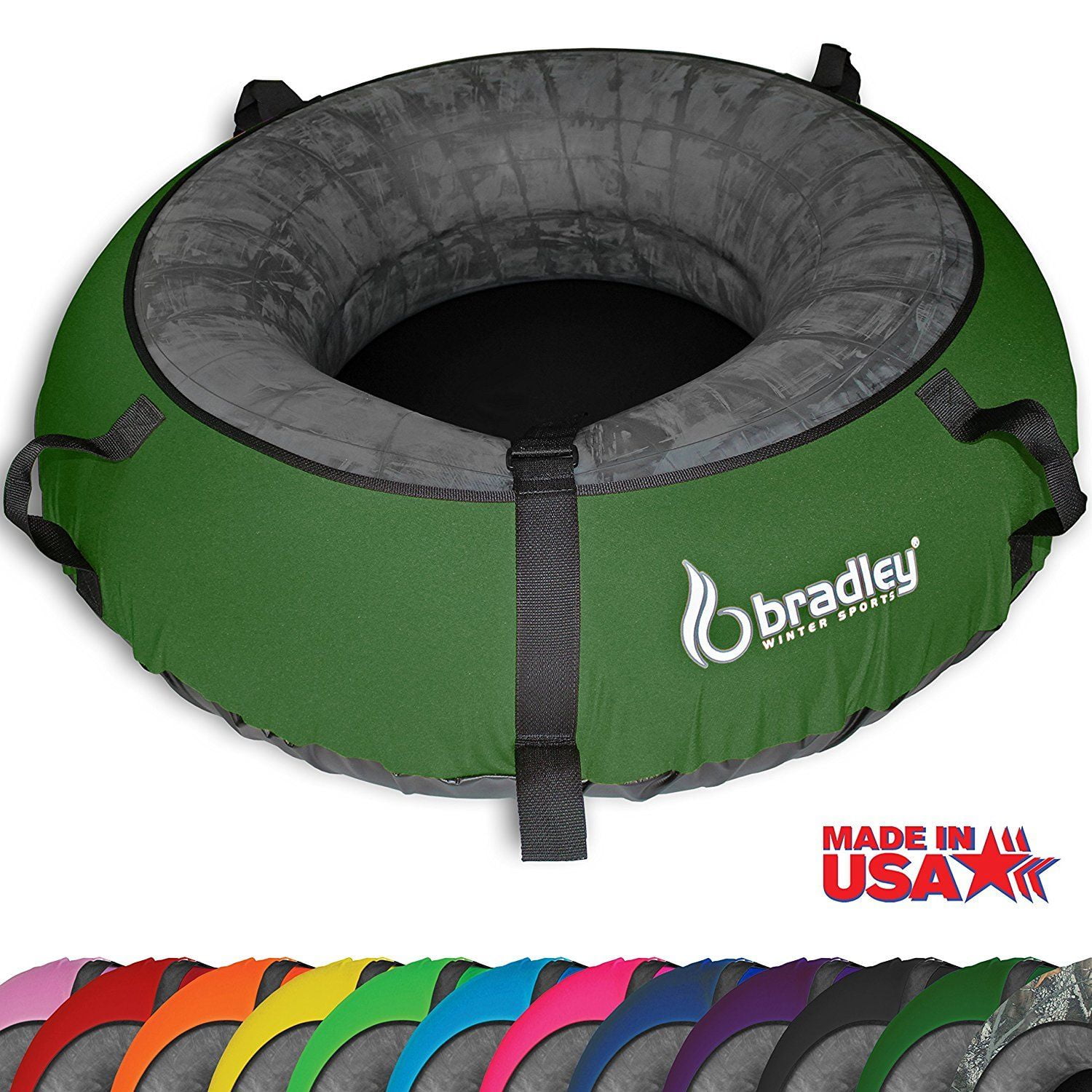 CHOOSE YOUR COLOR COLOSSAL 54" INFLATED SNOW TUBE WITH MATCHING SEAT CUSHION 