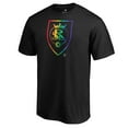 thumbnail image 2 of Men's Black Real Salt Lake Logo Pride T-Shirt, 2 of 3