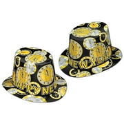 Club Pack of 25 Silver Gold Times "Happy New Years" Legacy Party Favor Hats