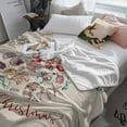 thumbnail image 3 of Christmas Throw Flannel Blanket 40x50In Christmas Balls Shells Starfish Conch Linen Super Soft Cozy Bed Blanket, Lightweight Plush Fuzzy Bed Throw for Bedroom Sofa Couch Living Room, 3 of 4