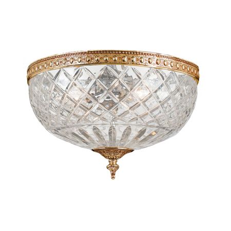 

World of Lighting WL2216 Flush Mounts Olde Brass Cast Brass Monterey