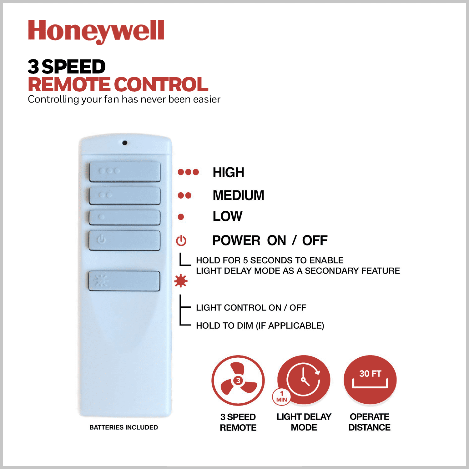 Honeywell Bontera 52" Craftsman Brushed Nickel LED Remote Control Ceiling Fan