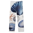 thumbnail image 4 of Blue Seashell Pattern Winter Female Pants Flannel High Waist Women Pants Lady Warm Straight Leg Plush Trousers, 4 of 7