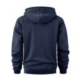 thumbnail image 4 of Men’s Pullover Hoodie with Adjustable Drawstring Hood and Multiple Zippered Pockets for Casual Outdoor Wear Navy 3XL, 4 of 4