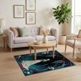 thumbnail image 3 of ODIKA 4'x6' Washable Area Rug Halloween Eerie Horror Spooky Candelabra Gothic Vine Border Haunted for Dorm Room, Small Living Stain Resistant Low Profile, Easy Care, 3 of 7
