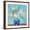 Brown Frame, variant on Art.com Vase of Peonies Aqua Art Print by Kellie Day, 16" x 16"