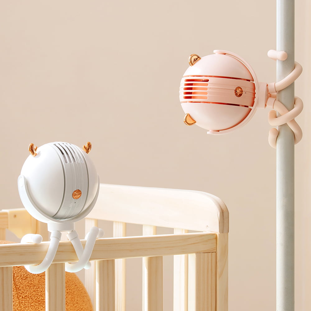 Stroller Pram Stroller Clip On Mini Crib Fan Infant Baby Foam Fins Portable &USB 