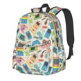thumbnail image 1 of Disketp Playing Video Games Mochila Escolar de Gran Capacidad y Peso Ligero, Mochila de Viaje Ideal para Escuela, Trabajo y Uso Diario, Cómoda y con Estilo, 1 of 8