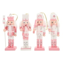Gymnture 4pcs Pink Nutcracker Xmas Decor 12CM - Holiday Party Favor