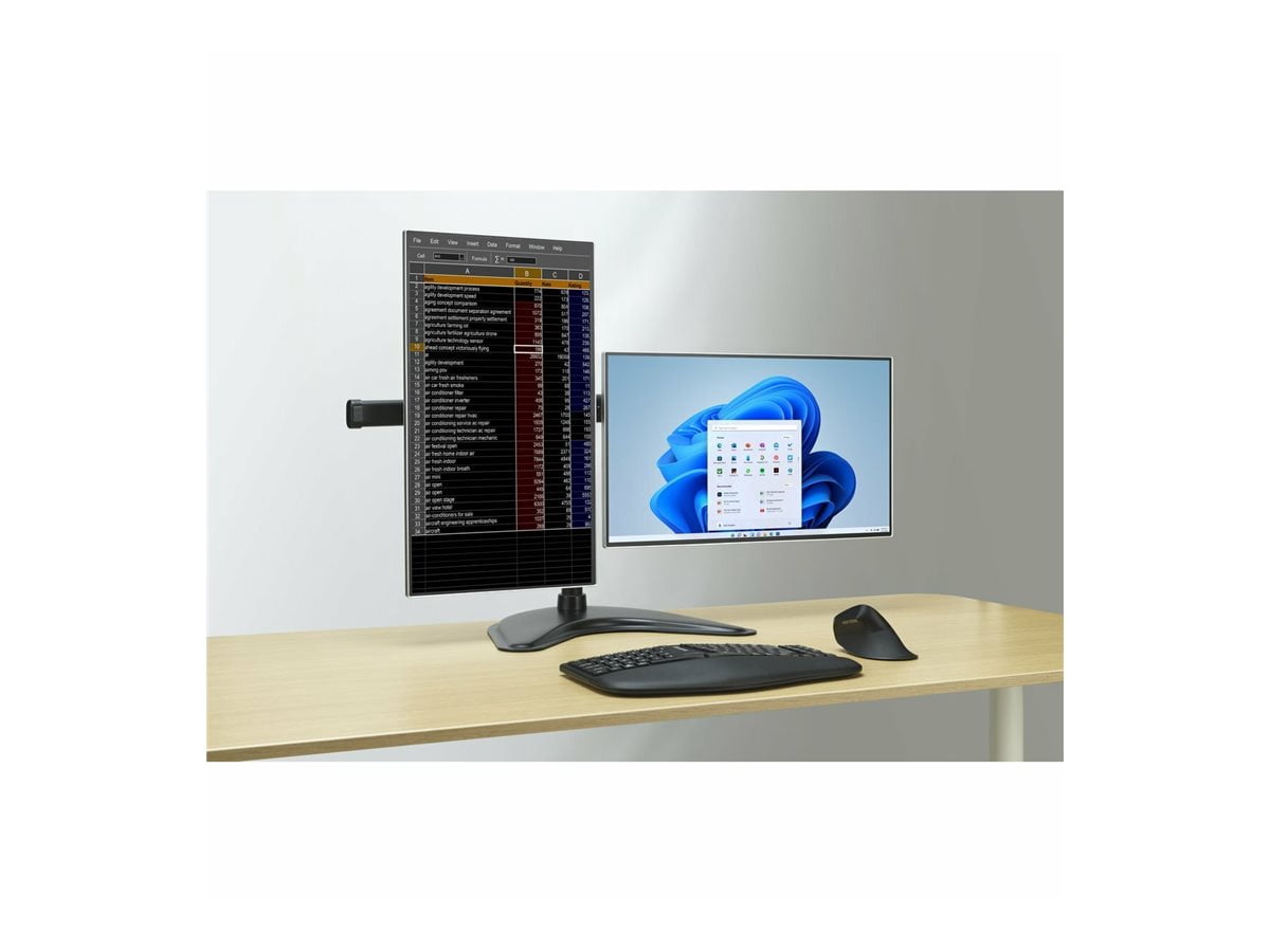 Kensington K58271WW SmartFit Ergo Freestanding Dual Monitor Stand