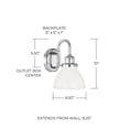 thumbnail image 5 of 1 Light Wall Sconce In Urban/Industrial Style 6.5 High By 10 Wide-Matte Black Finish Capital Lighting 8301Mb-128, 5 of 5