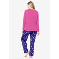 thumbnail image 3 of Dreams & Co. Plus Size Petite Long Sleeve Knit PJ Set, 3 of 6