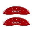 thumbnail image 3 of MGP 4 Caliper Covers Engraved Front & Rear GMC Red finish silver ch Fits select: 2011 GMC SIERRA C1500 SLE, 2013 GMC SIERRA K1500 SLE, 3 of 6