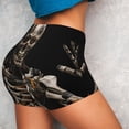 thumbnail image 4 of Susaid Cyber Skeleton With Tattoos Print Intensify Workout Shorts for Women Seamless Scrunch Short Gym Yoga Running Sport Active Exercise Fitness Shorts-XX-Large, 4 of 8