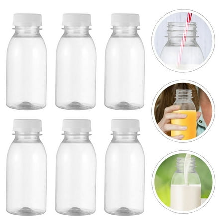 6pcs 3.38oz Plastic Juice Bottles with Caps, Reusable Juicing Bottles