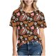 thumbnail image 1 of Tops de Cuello Redondo para las Mujeres Casual Camiseta Impresa de Moda con Mangas Cortas, Uso Diario Cómodo, 1 of 7
