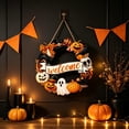 thumbnail image 5 of Miwamany Wooden Halloween Welcome Sign, Front Door Wall Hanging Plaque, Rustic Spooky Decor for Home Courtyard Entryway Porch Party Decoration, 5 of 6