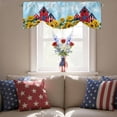 thumbnail image 4 of Independence Day Tie Up Valances Curtain, Adjustable Kitchen U.S. Flag Themed Red Farmhouse Sunflower Valances for Windows Decor, Rod Pocket Short Curtains Set for Bedroom/Bathroom, 42"x12", 4 of 9