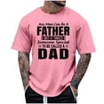 thumbnail image 3 of Men's Casual Slogan Print Round Neck Short Sleeve T Shirt Summer Polyester & Spandex Comfortable Multiple Sizes, 3 of 3