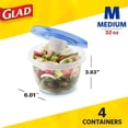 thumbnail image 2 of Glad Food Storage Containers - To Go Lunch Container - 32 Ounce - 4 Containers, 2 of 10