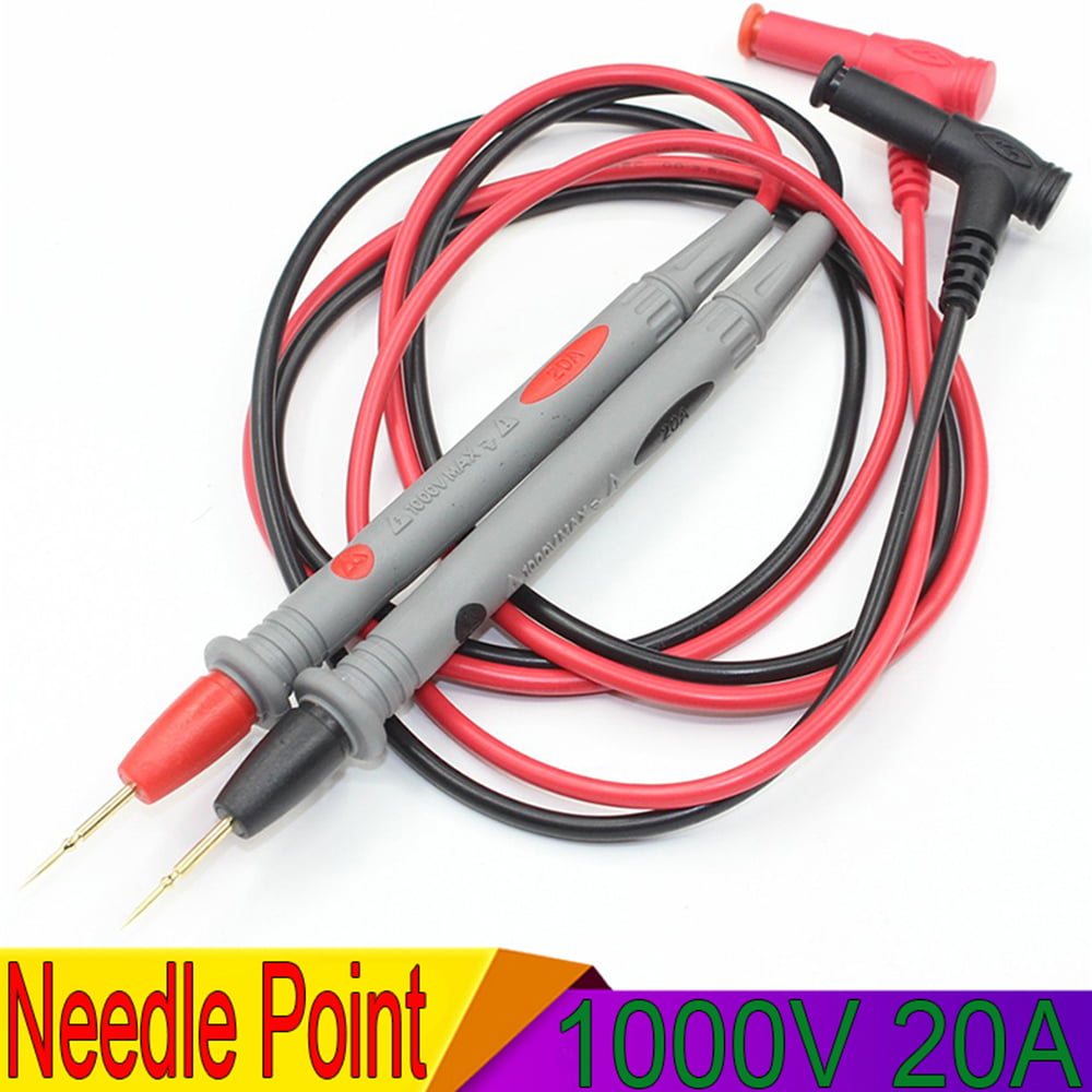 Digital Multimeter 1000V 20A Test Leads Needle Point Multi Meter Tester Probe 