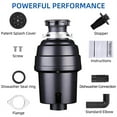 thumbnail image 5 of Garbage Disposal Continuous Feed Garbage Disposer, Compact Food Waste Disposer with Ultra Quiet Motor and Power Cord, Stainless Steel Grinding, Kitchen Sink Food Waste Disposal, 5 of 8