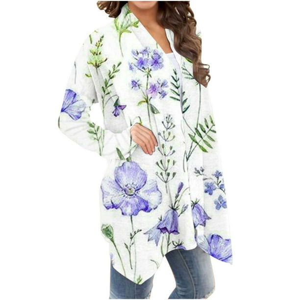 Ichuanyi liquidación de la chaqueta de cárdigan floral de manga larga de manga larga para mujeres ICHUANYI WER202308213705