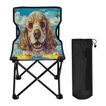 YAZAOO Camping Chairs Modern Water Play Pup Pattern Folding chair