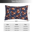 thumbnail image 2 of KLL Vintage Blue Fox Family Pillow Covers Envelope Closure,Super Soft and Cozy Fuzzy Fleece Pillow Case Cover 16"x24", 2 of 5
