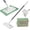 White-6 Cloths, variant on Snap Grip Mini Mop, Zero Cloth Changing Mop with Automatic Push Pull Handle,360 Rotating Lazy Mops Wet Dry for Whole House Cleaning,Retractable Gap Dust Cleaner Flat Mops (White-6 Cloths)